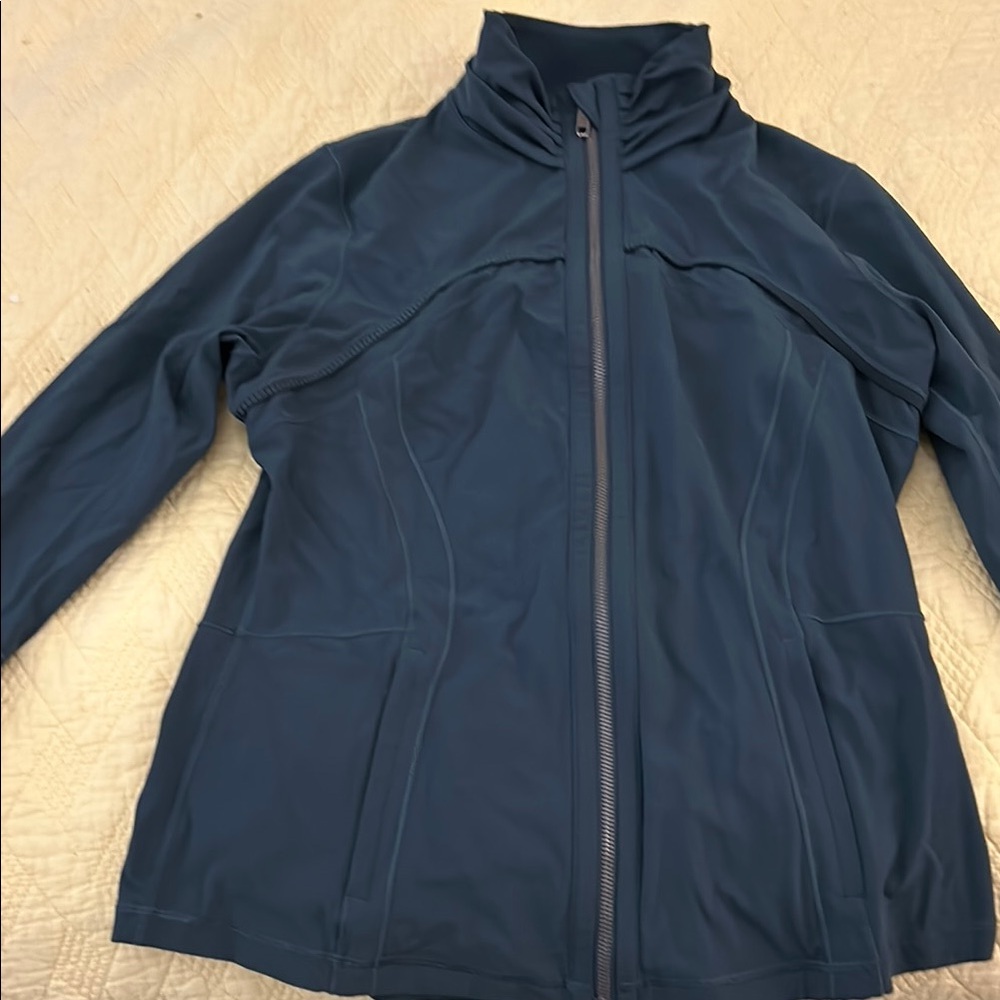 Lululemon Athletica green/blue jacket with High Collar